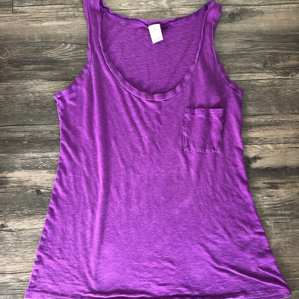 Trouve Purple Pocket Tank Sz XS